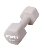 Гантель неопреновая STARFIT DB-201 5,0 кг светло-серый пара