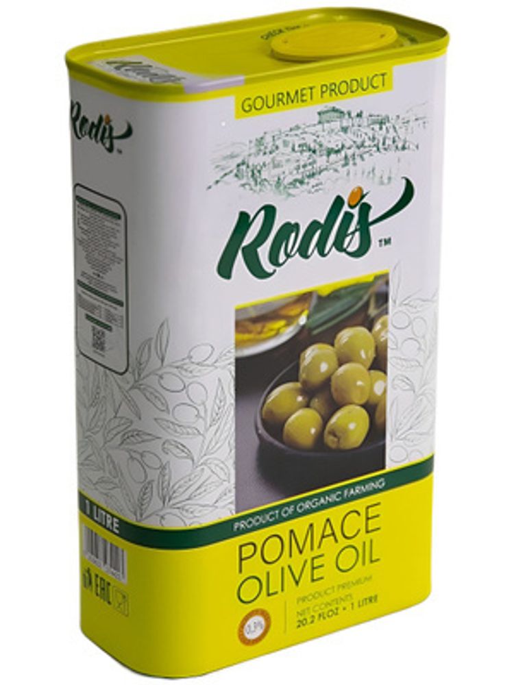 Масло оливковое ж/б Rodis pomace Olive Oil 1 л (Греция)