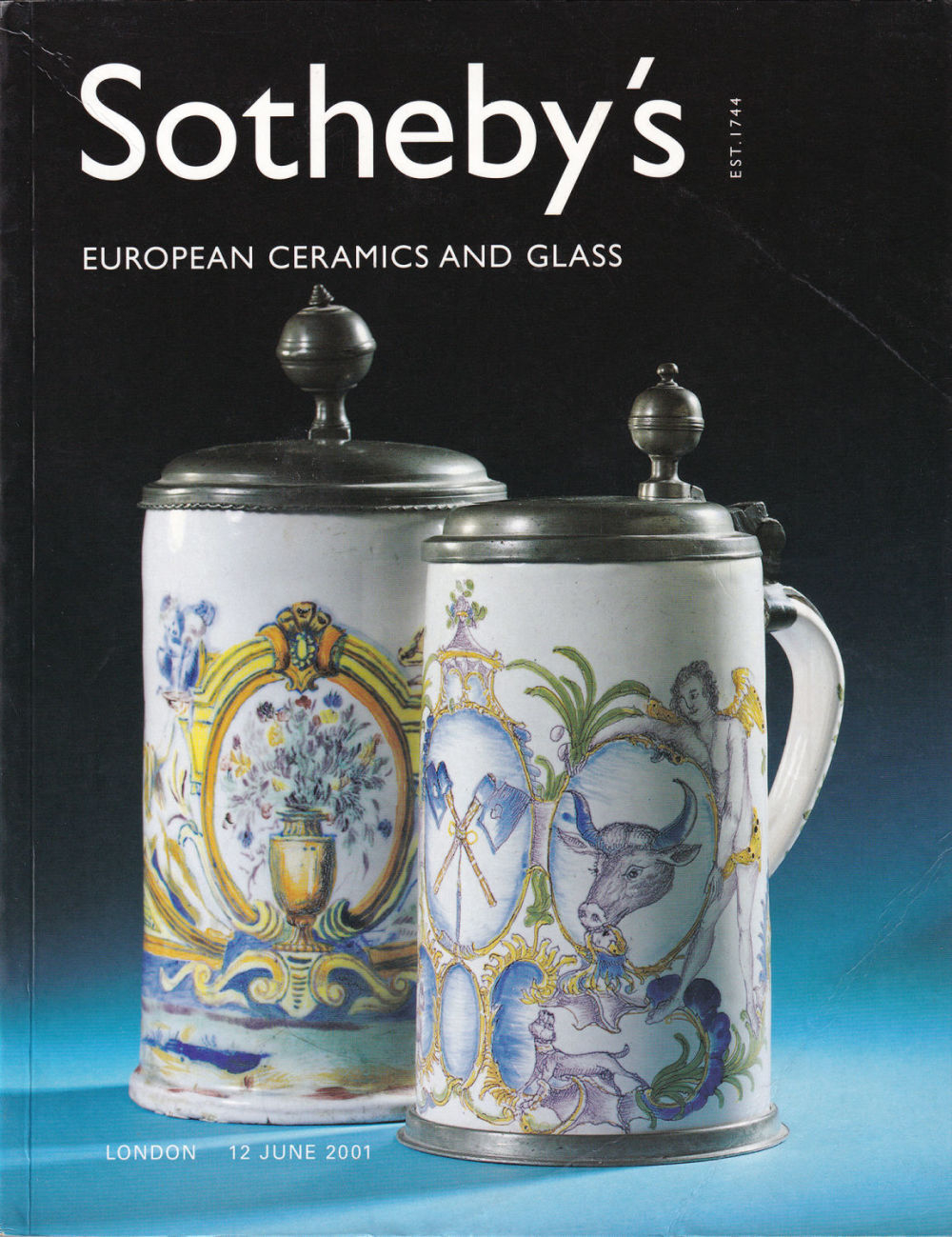 Каталог аукциона Sotheby's, Лондон, Европейская керамика и стекло от 12 июня 2001 года
