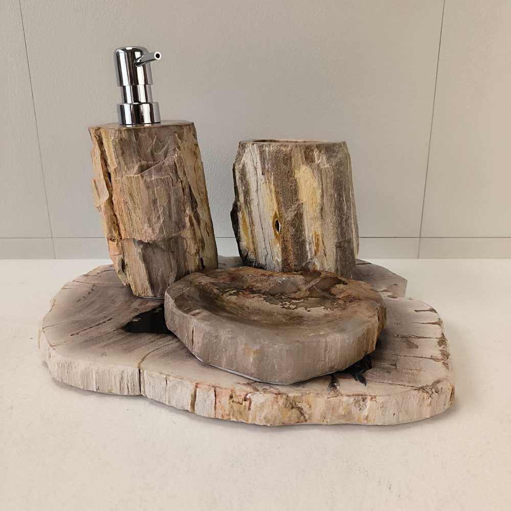 Набор из окаменелого дерева 4 предм Fossil Set NF-63299 поднос 149