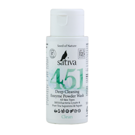 Энзимная пудра для умывания Sativa №451 глубоко очищающая (25г)