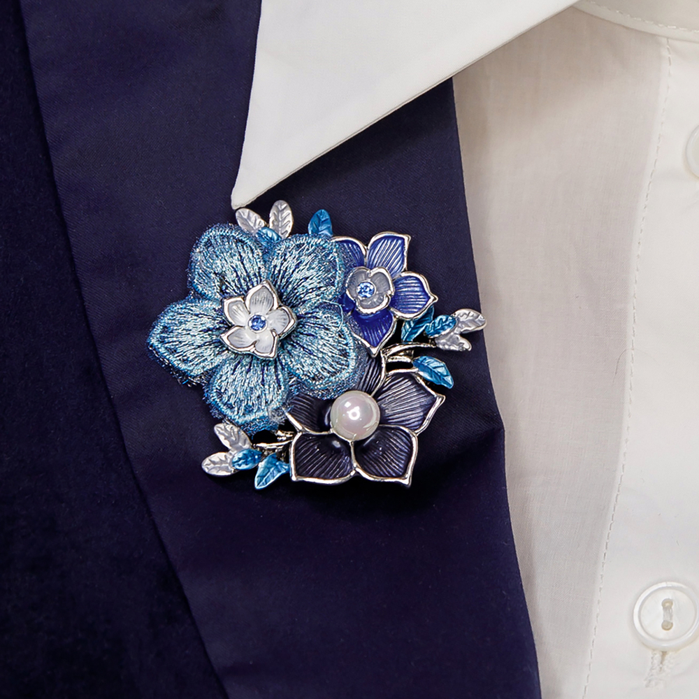 Брошь Shadore Букет XZ1442.23 BL/S