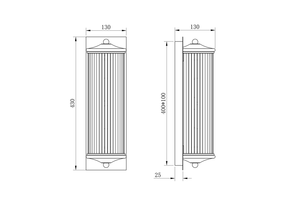 K2KG0604W-1 Бра d13*42см