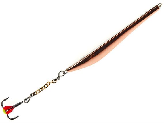 Блесна вертикальная зимняя Lucky John DOUBLE BLADE с цепочкой и тройником 50мм CS блистер