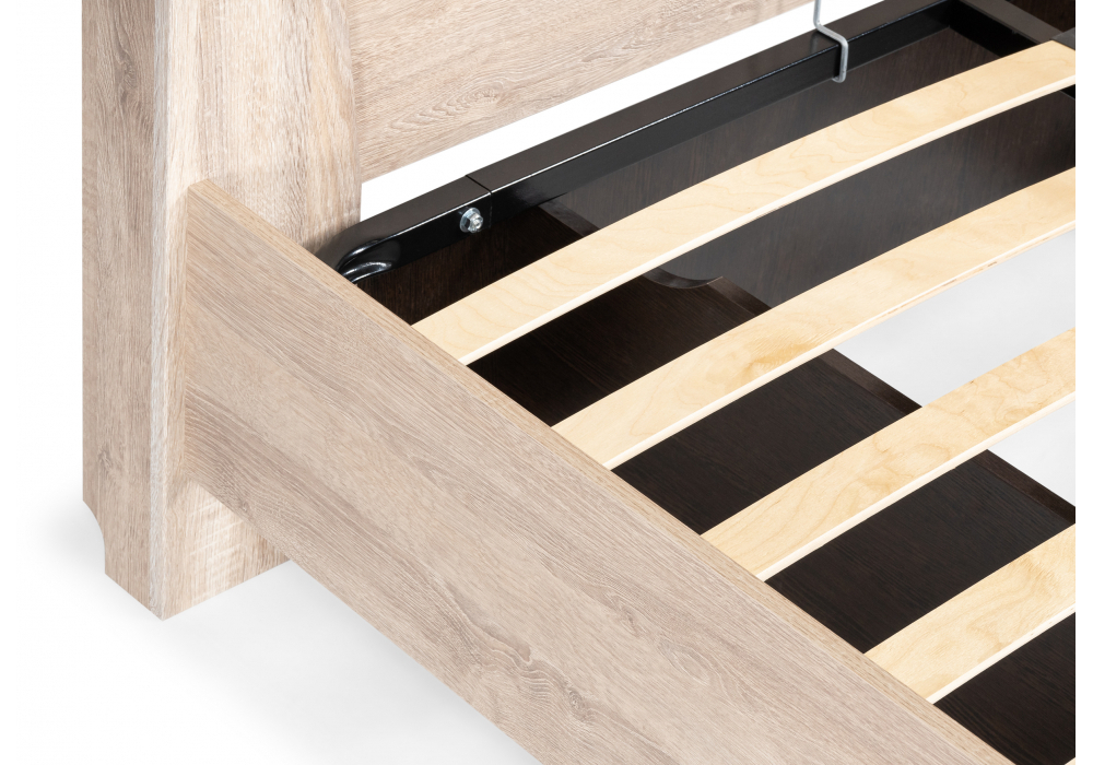 Кровать Woodville Магантия 140х200 сПМ парящая дуб баррик