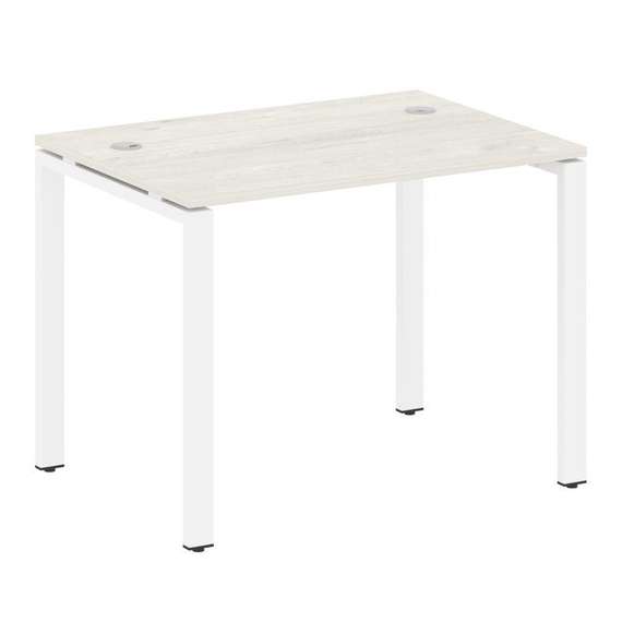Metal System Стол письменный на П-образном м/к БП.СП-1 Дуб Наварра/Металл Белый 1000*720*750