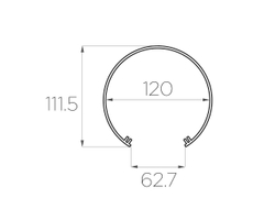 Рассеиватель трубчатый матовый поликарбонат LC-LRM-M120-2