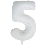 Шар фольгированный Цифра 5 66 см (Белый)