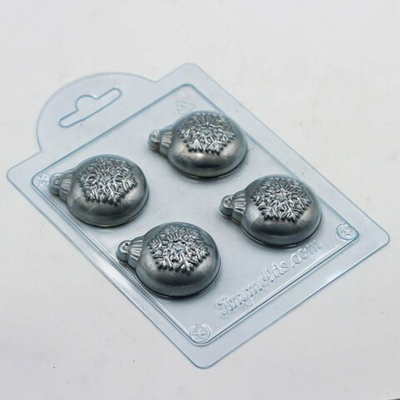 Пластиковая форма для шоколада "Шар со снежинкой мини"