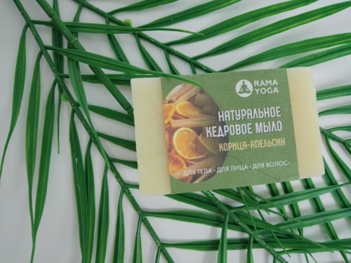 Кедровое мыло корица-апельсин Ramayoga