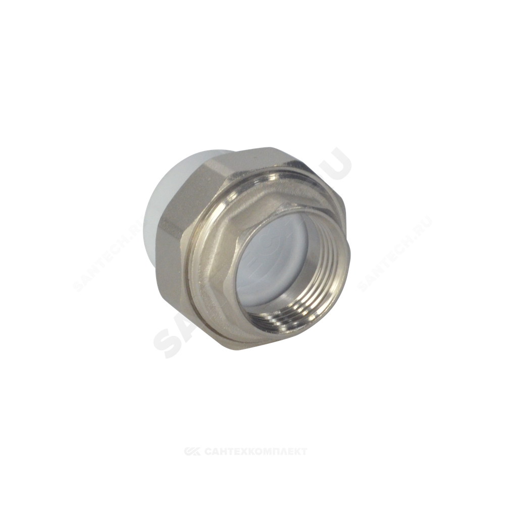 Муфта PP-R комбинированная разъемная белая Дн 32х3/4" ВР VALFEX 10155220