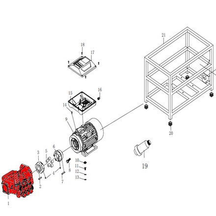 Помпа в сборе (Pump head set №1) TMHPC-7500C