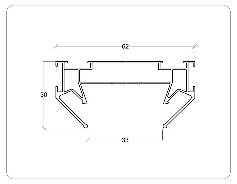Ambrella Корпус в натяжной потолок для накладного шинопровода Standard 220V Standard 220V GL7131