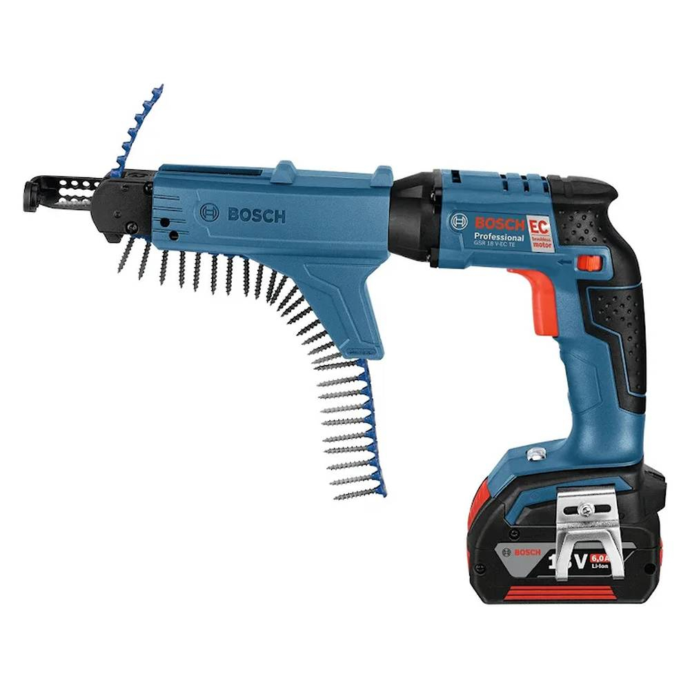 Аккумуляторная дрель-шуруповерт Bosch GSR 18 V-EC TE ленточная + Насадка МА55