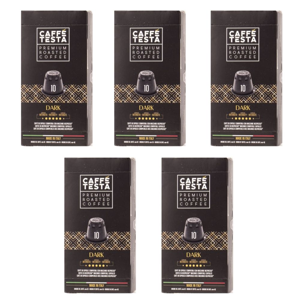 Кофе в капсулах Nespresso Caffe Testa Dark 10 капсул, 5 шт