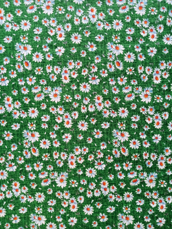 Ткань бязь плательная, рис. "Ромашки", ширина 150 см, арт. 621