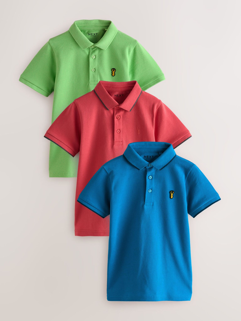 Поло для мальчика Next AK3-653, 3 шт., Красный, Зеленый, Синий