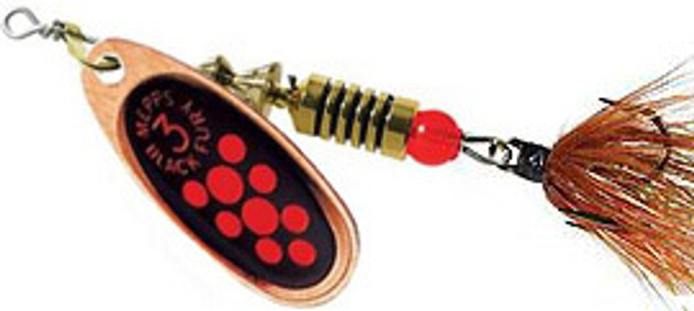 Блесна вращающаяся Mepps BLACK FURY MOUCHE, 3, Cooper/Orange
