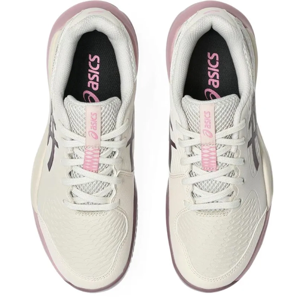 Детские Кроссовки теннисные  Asics Gel-Resolution X GS Clay - soft oat/dark aubergine