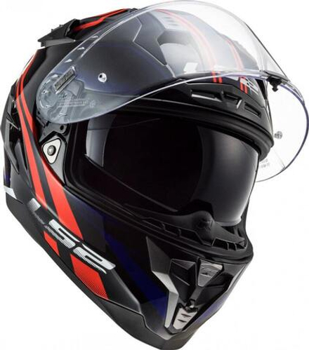LS2 Мотоциклетный шлем спортивный FF327 CHALLENGER PROPELLER сине-красный