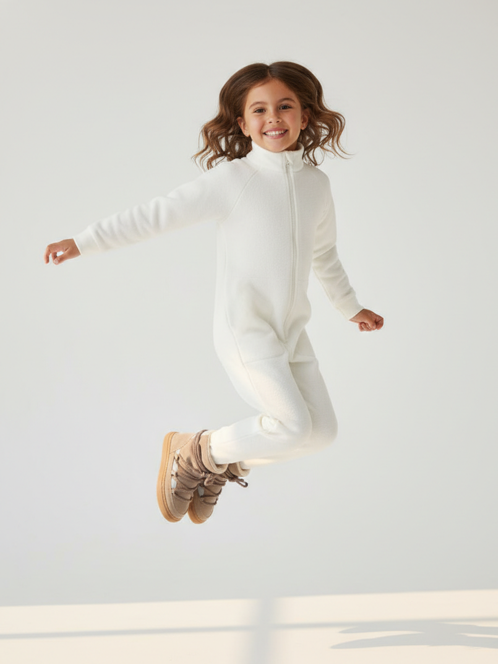 Теплый флисовый комбинезон с карманами