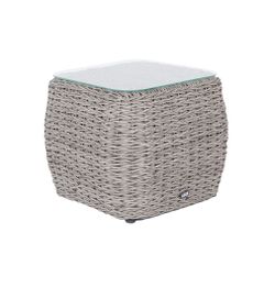 "Кальяри" кофейный столик из искусственного ротанга (гиацинт), цвет серый