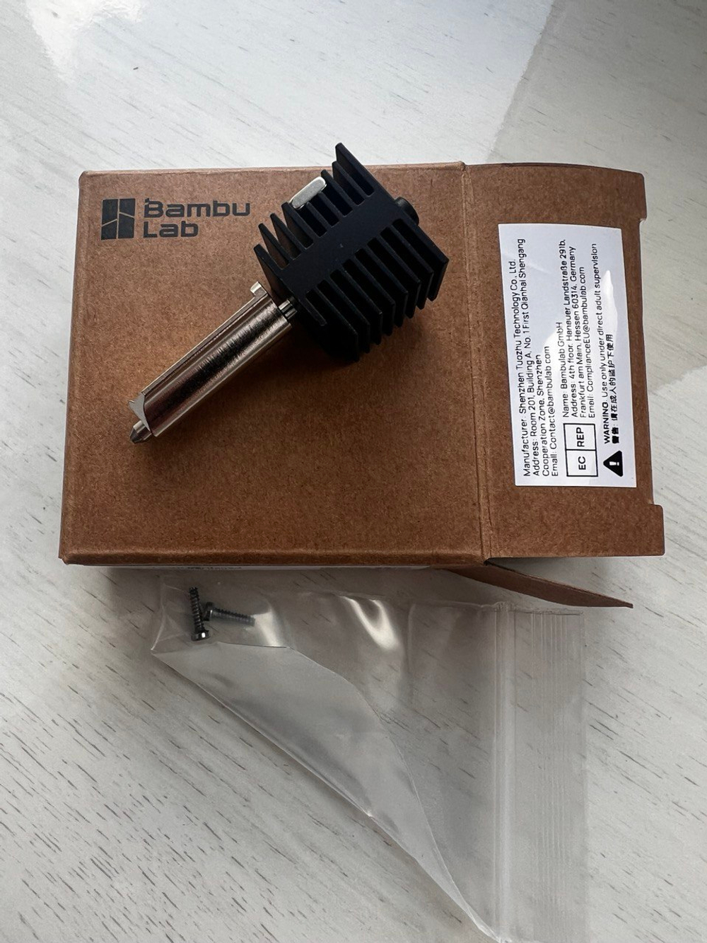Хотэнд с соплом 0,8 мм из закаленной стали для 3Д принтера Bambu Lab A1/A1 mini (FAH021)
