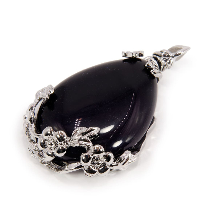 Подвеска-кулон Авантюрин форма капля в метал. оправе цвет серебристый 4 см