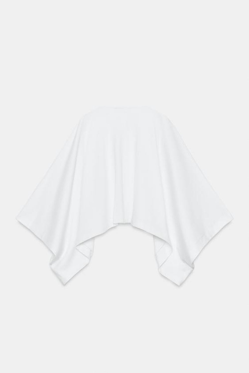 ZARA ТОП-НАКИДКА ИЗ ПЛОТНОГО ХЛОПКА, БЕЛЫЙ