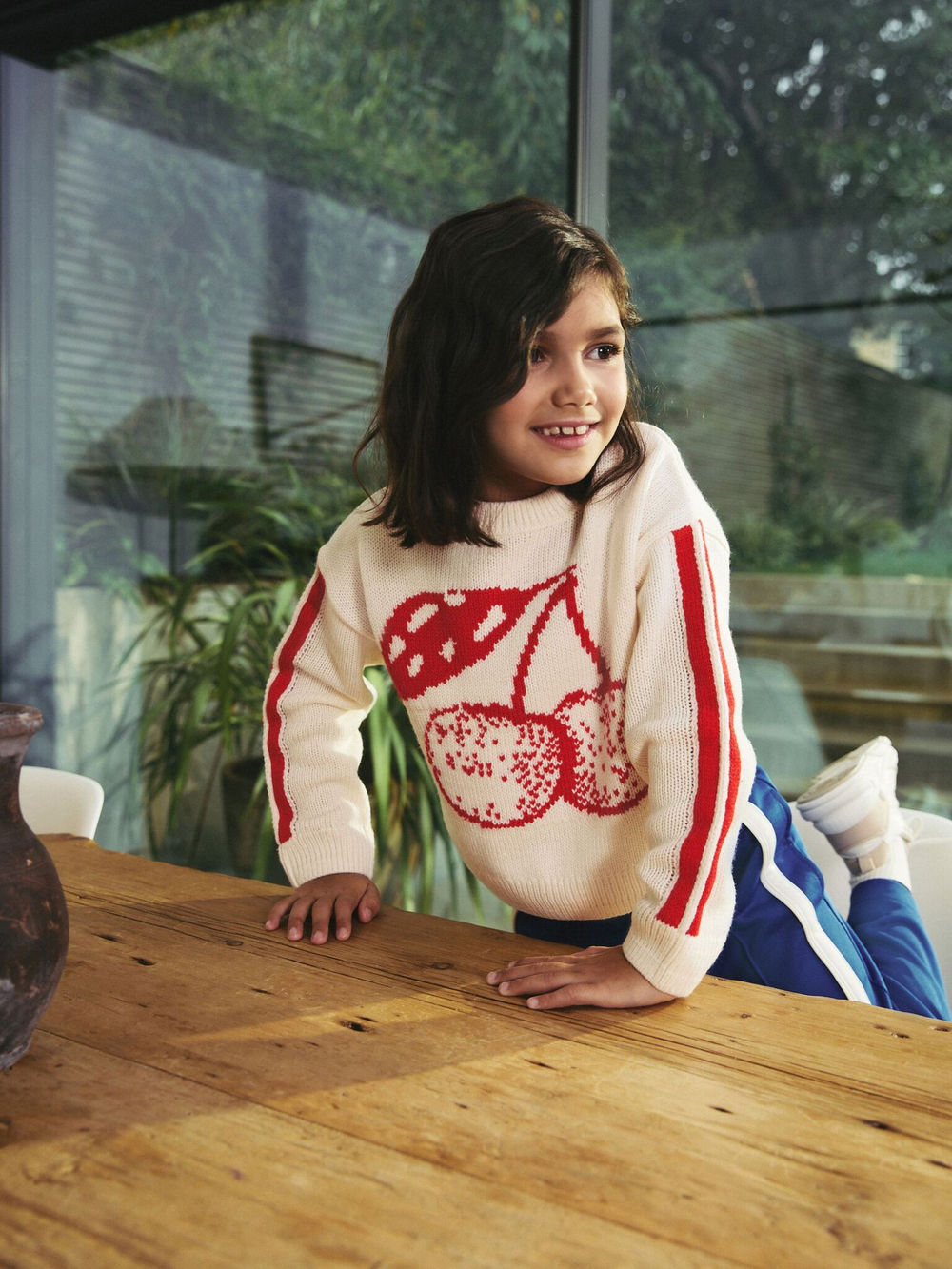 Джемпер для девочки Next E25-067, Кремовый