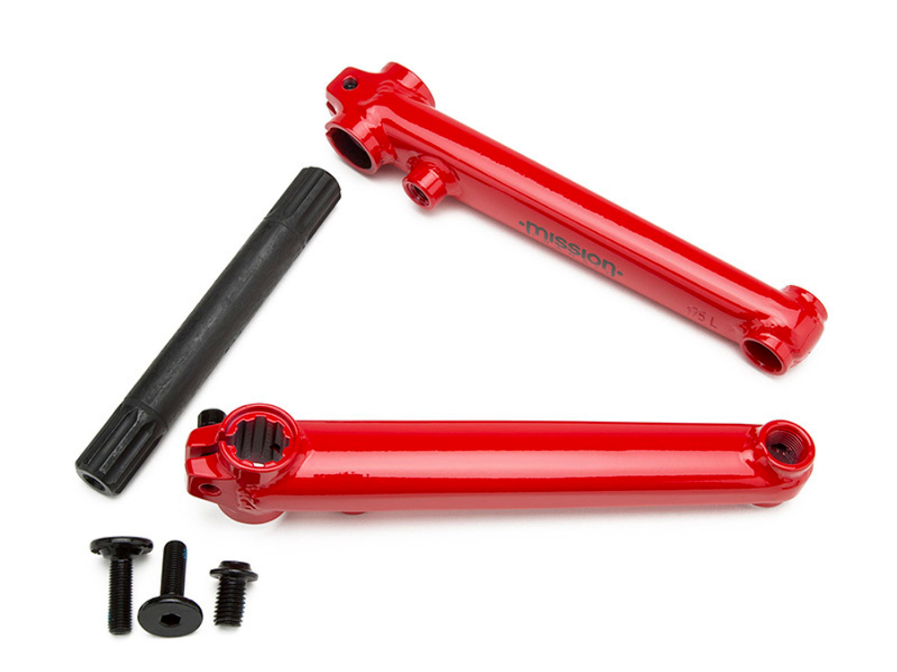 BMX Шатуны Mission Transit v2 (175 мм (красный) арт: MN5501RED)