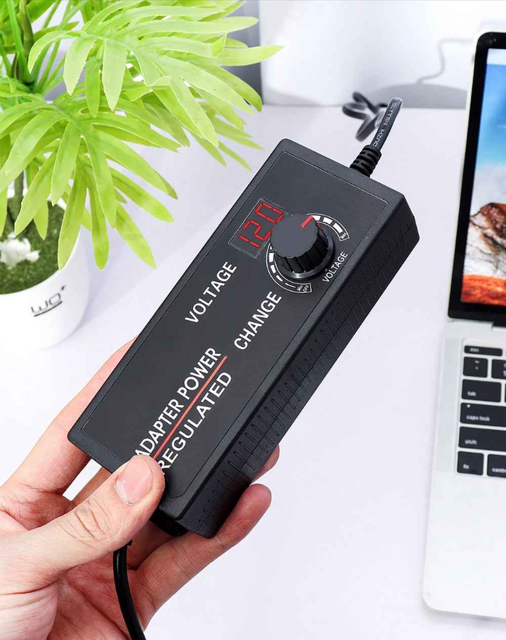 Адаптер регулируемый 9-24v/5A / 5.5мм,угловой HuaZhenYuan