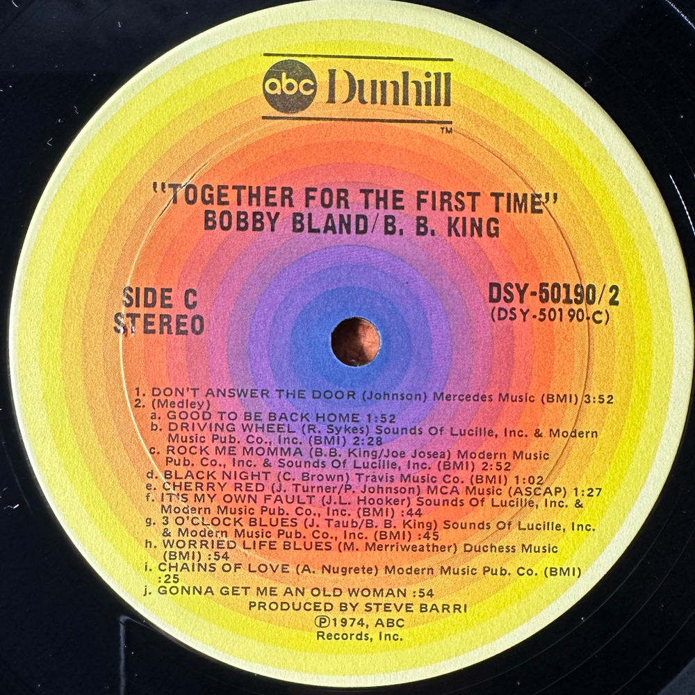 B.B. King & Bobby Bland ‎– Together For The First Time... Live 2LP (США 1974г.)
