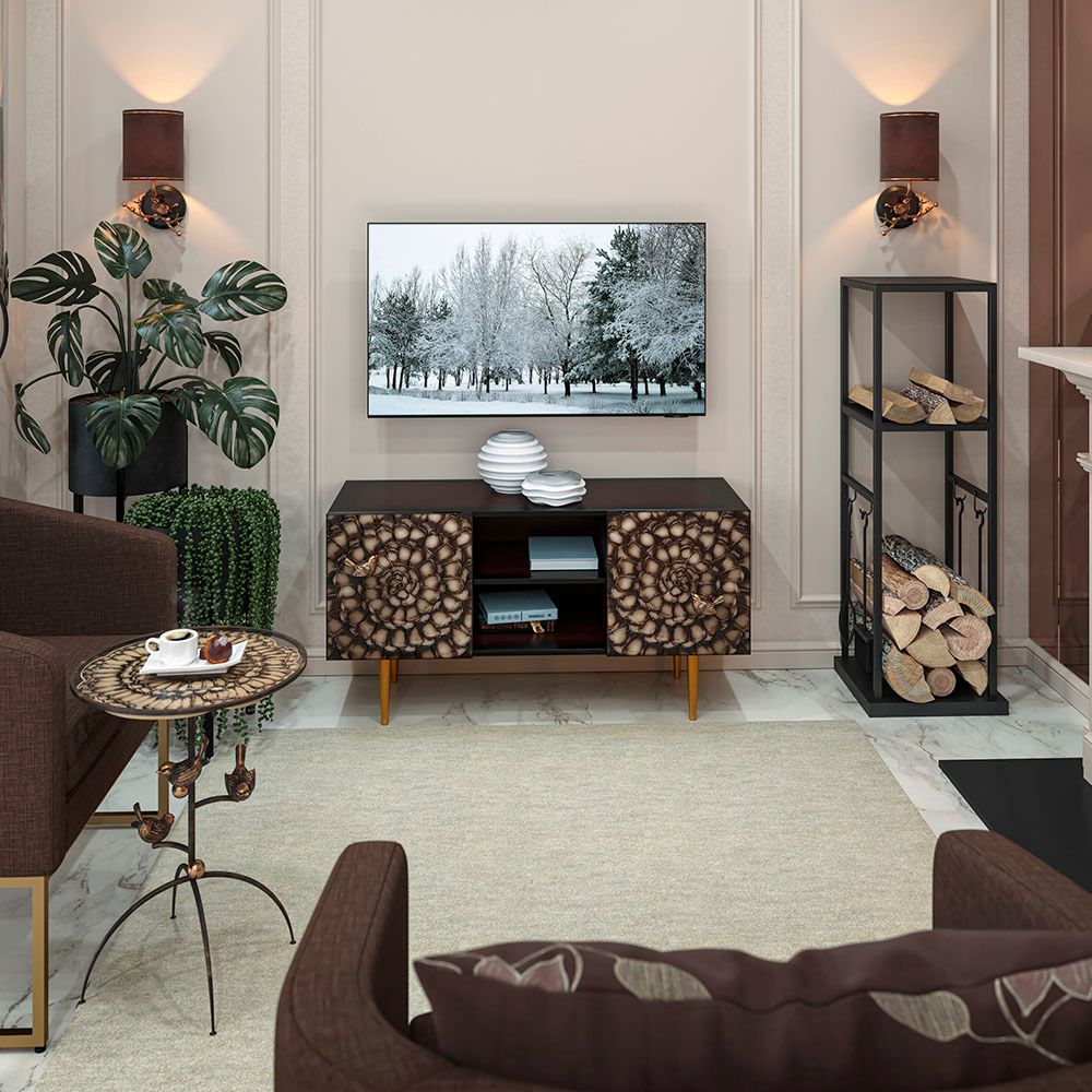 Тумба под ТВ Терра 117см Стайл Каштан