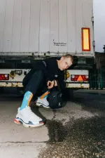 Носки Unaffected Text Голубые