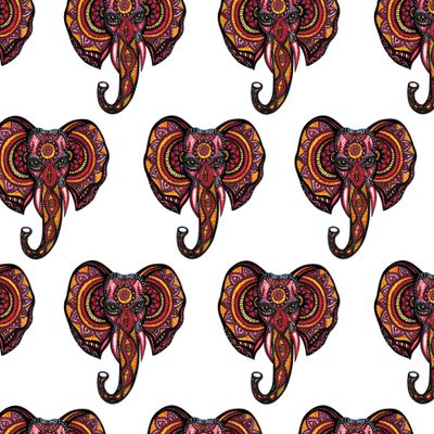 Слон бохо узор