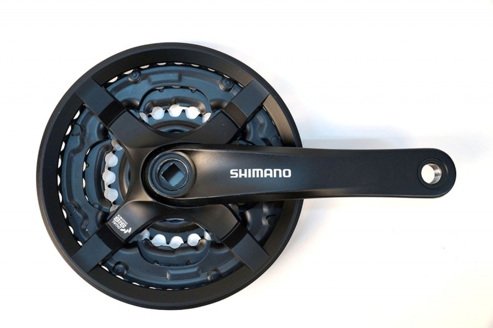 Система Shimano TY501, 175мм, Кв, 42/34/24, с защитой, с болтами, черн, б/уп
