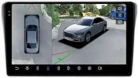 Магнитола для Subaru Levorg 1 VM 2014-2017 (вместо 2din, рамка-накладка) - FarCar BX9645F1-360 на Android 13, 2K QLED, 6Гб+128Гб, CarPlay, 4G SIM-слот, 4 камеры в комплекте
