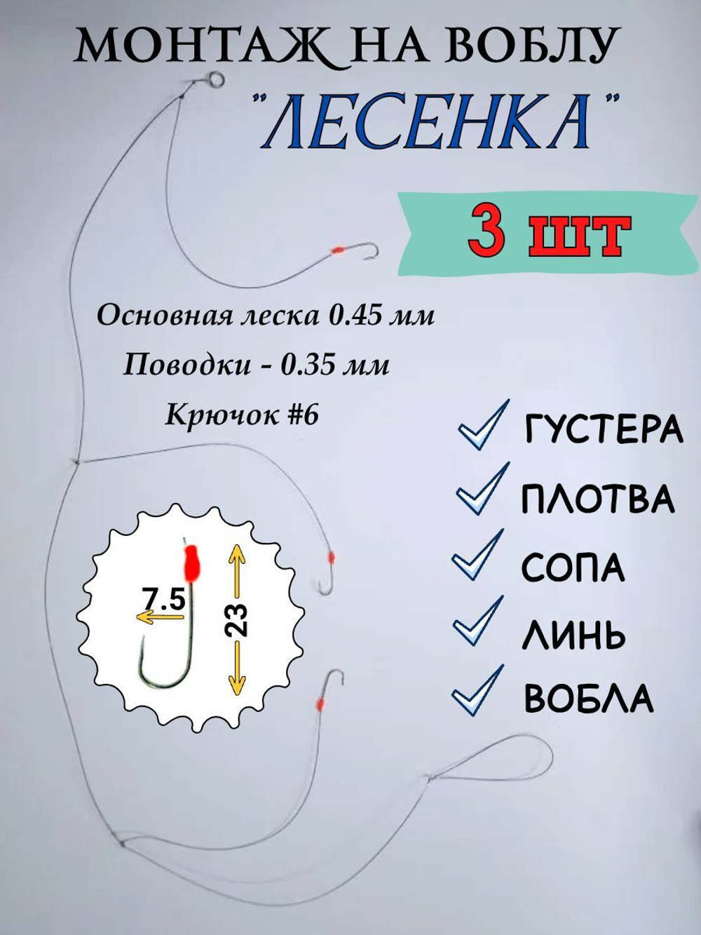 Оснастка на воблу