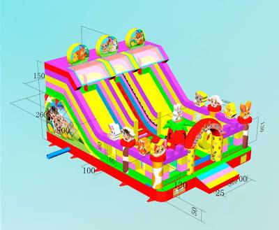 Коммерческий надувной батут «Весёлая компания 2»,  8*6*5 м