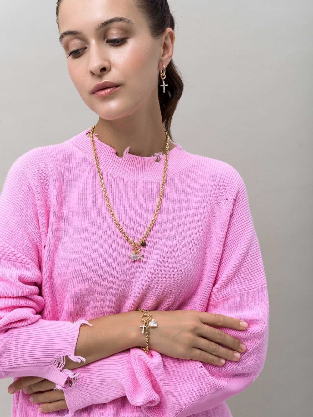 Колье "White Soul" Gold