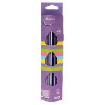 Карандаш ч/г "Полоски" трехгранный с ластиком, цветной срез, 6 цветов микс (Комплект 6шт.)