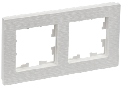 BRITE Рамка 2-местная РУ-2-Бр белый рифленый IEK