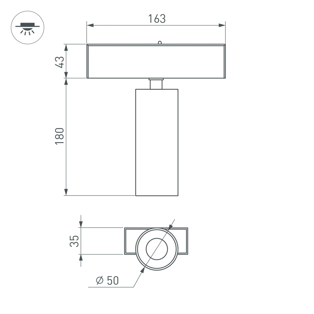 Светильник MAG-SPOT-45-R65-18W Warm3000 (BK, 36 deg, 24V, DALI) (Arlight, IP20 Металл, 5 лет) 046595