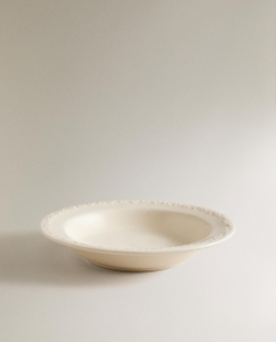 Zara Home набор столовой посуды из фаянса, цвет кремовый, 28.4 см