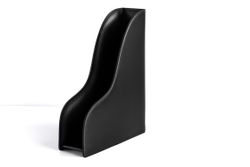 Лоток А4 вертикальный БИЗНЕС из кожи цвет ЧЕРНЫЙ