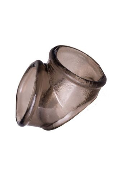 Дымчатое эрекционное кольцо с фиксацией мошонки (Цвет: дымчатый)