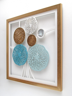 Панно на стену для интерьера "Абстракция" 27*57 см