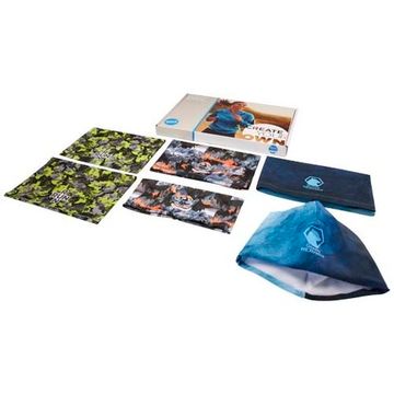 Коробка с образцами головных уборов с сублимационной печатью