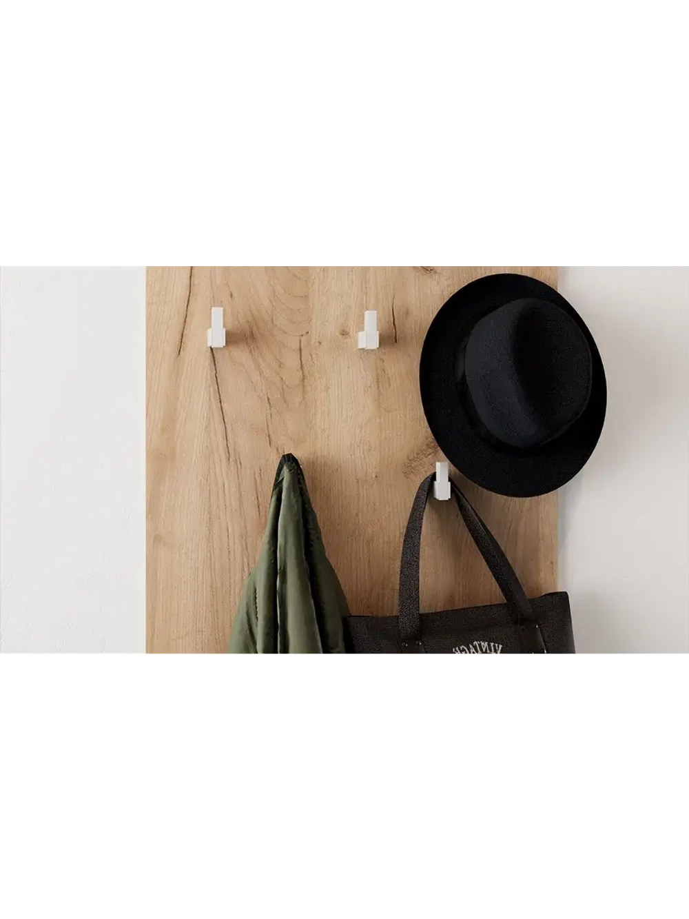 Прихожая с зеркалом Дуб Крафт золотой 145х43х195